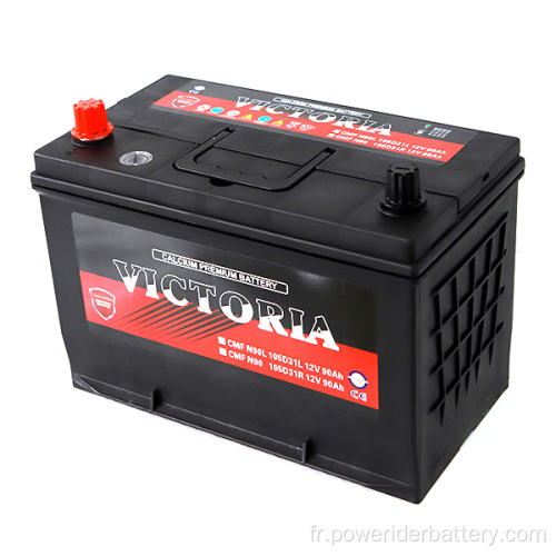 12V 90AH 105D31L MF Batterie de démarrage de voiture au plomb-acidité